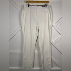 NWT Chico’s Comfort Waist Straight Leg Pants Size 2 (12) White Alabaster